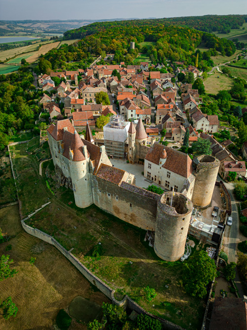 Vue aérienne du village de 